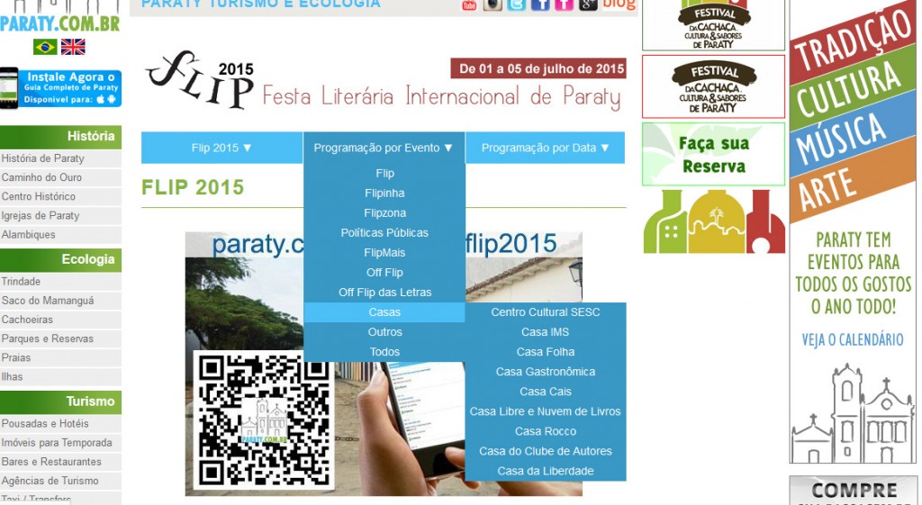 no portal paraty.com.br/flip